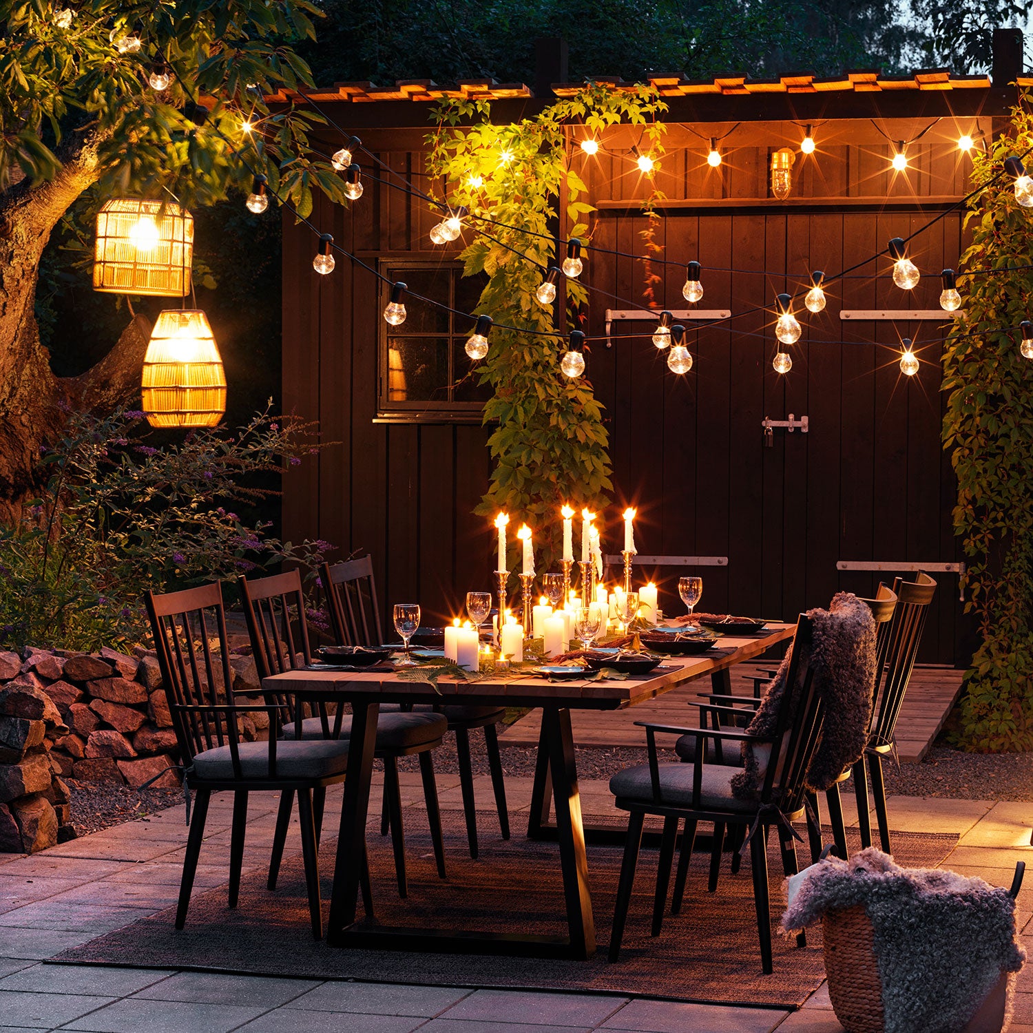 Laurion Esstisch 100x230 cm teak/schwarz