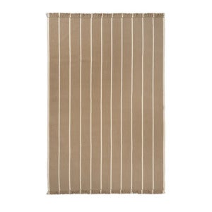 Calm Kelim Teppich 200x300 cm - Dark Sand/Off-white