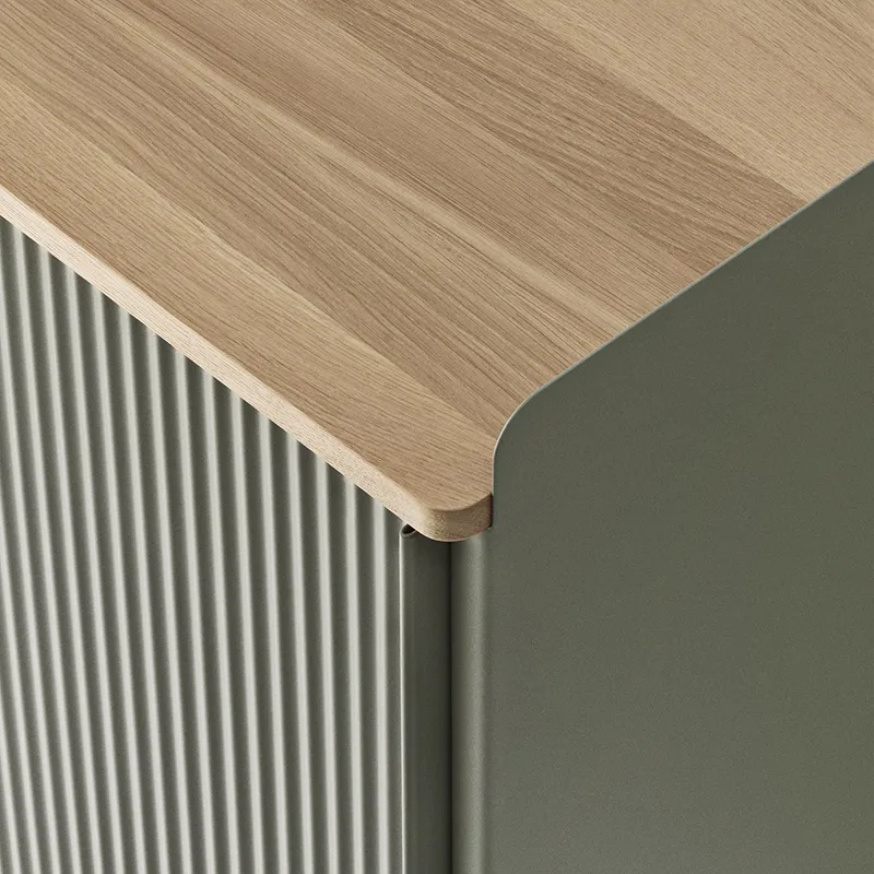 Enfold Anrichte 100 x 45 cm  - oiled oak Dusty Green