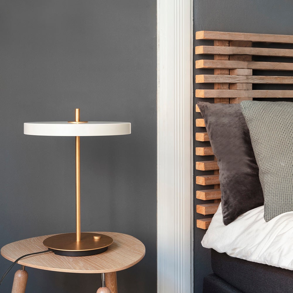 Asteria table Tischleuchte Ø31 cm Pearl White