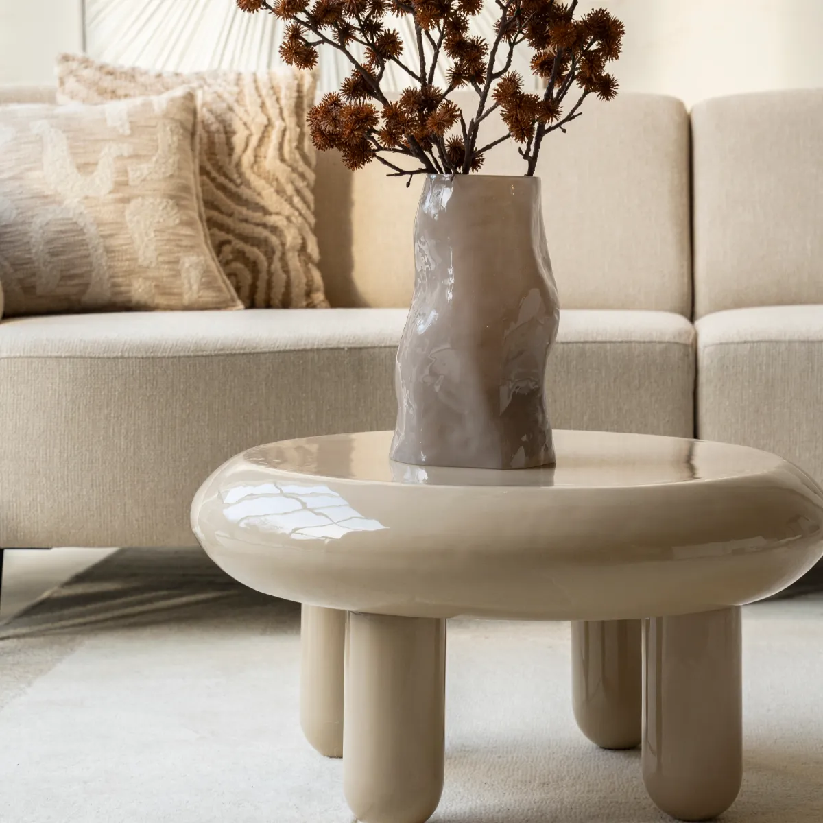 Balloon Couchtisch- beige 70x70x35 cm