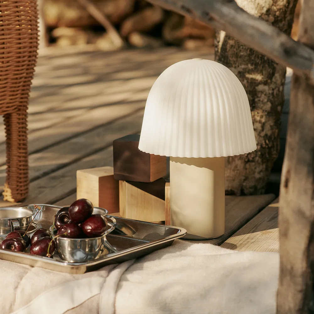 Frill Portable Lampe Cashmere/White