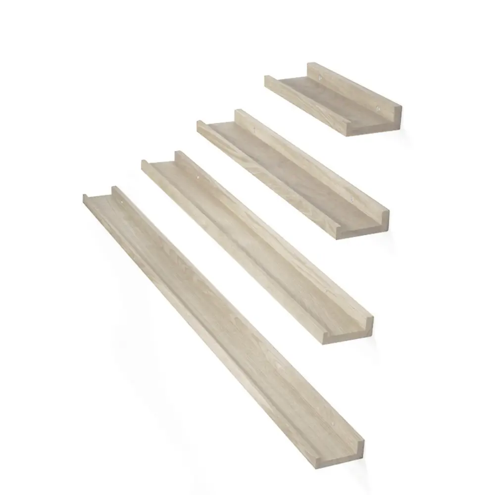 ZITTI Bilderregal 90 cm, weiß geölte Eiche