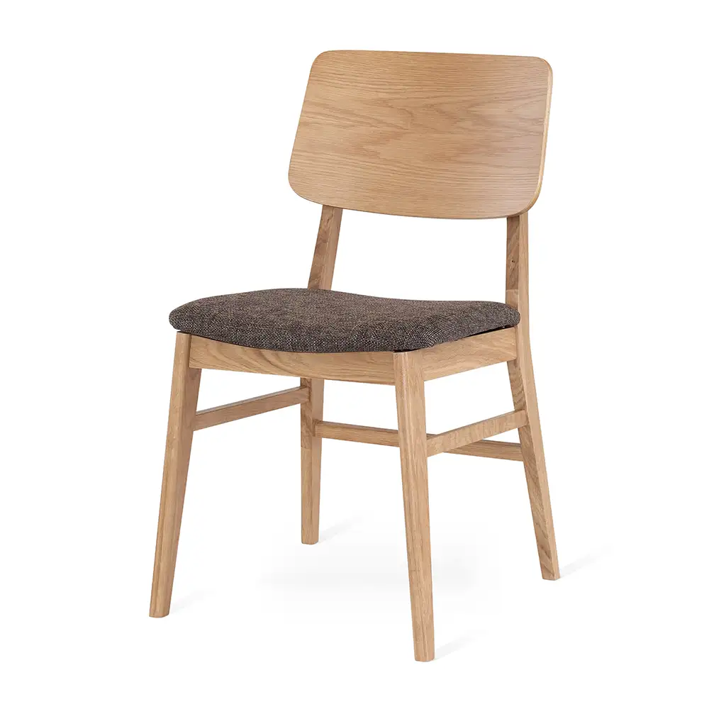 Stevie Dining Chair Eiche geölt/braun 2er-Pack