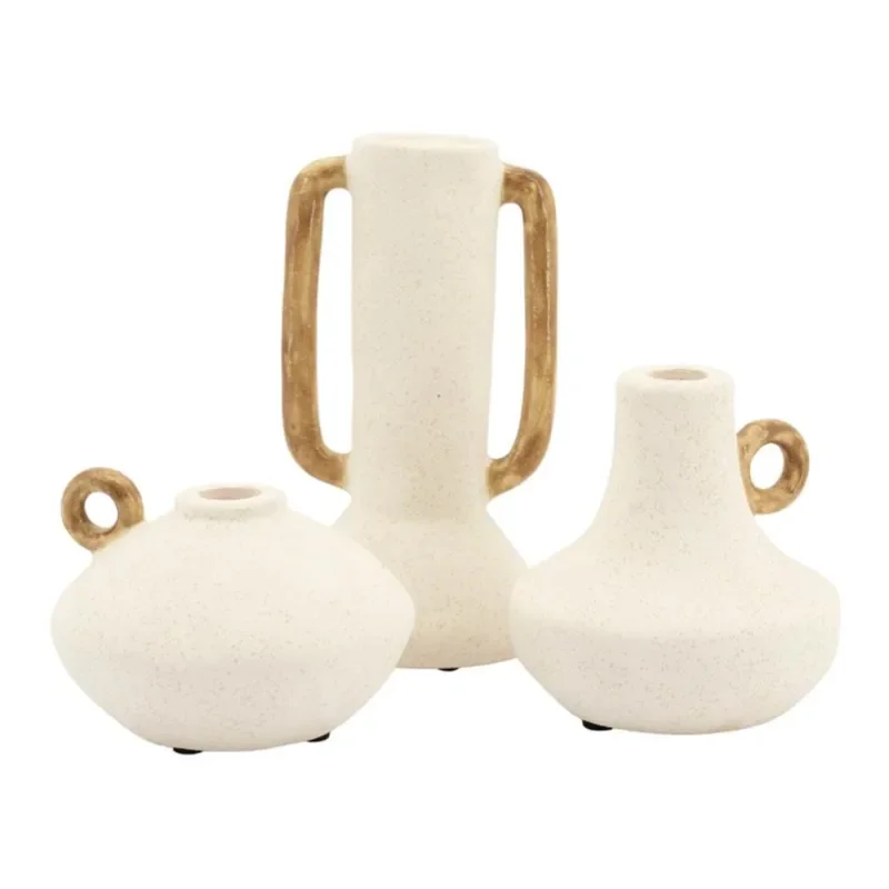 Claypanions ( set of 3) 13x9 cm Steingut Off white
