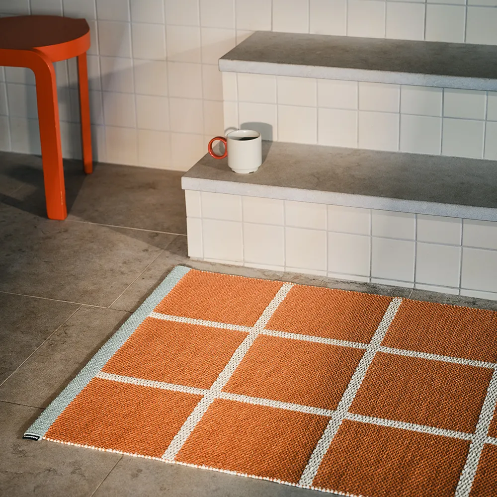 Gewebter Teppich Criss Pop Pale Orange