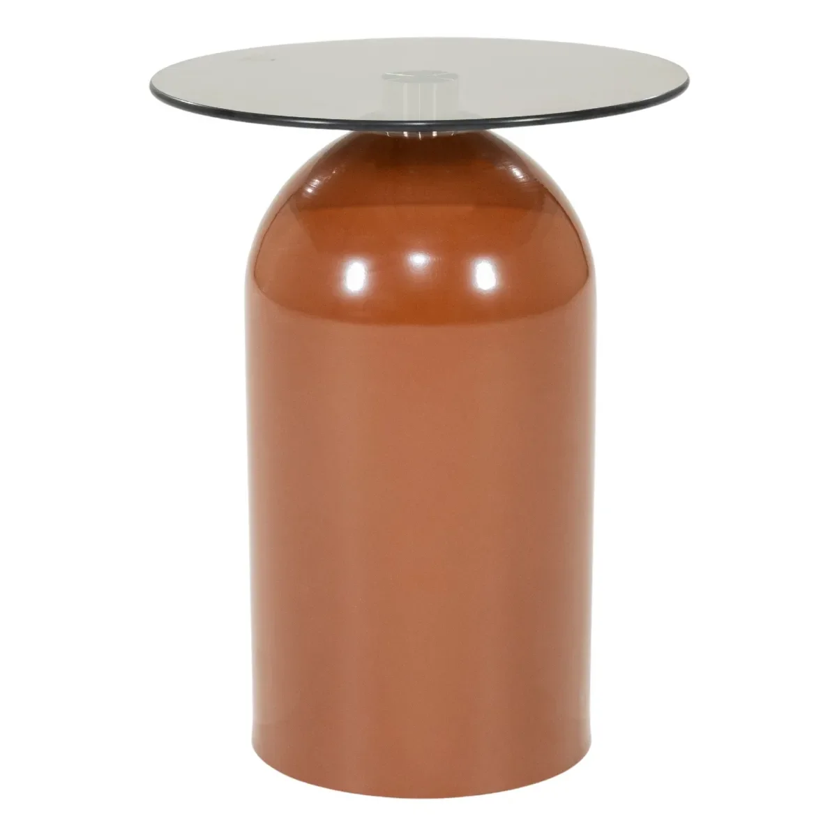 Irona Beistelltisch 39,5x39,5x52 cm Glas braun