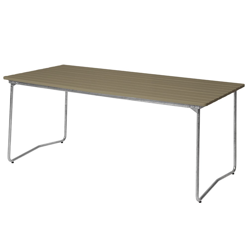 Tisch B31 170 Eiche grün lackiert / Gestell feuerverzinkt