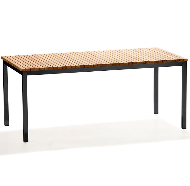 Häringe Esstisch 95X214cm Schwarz / Teak