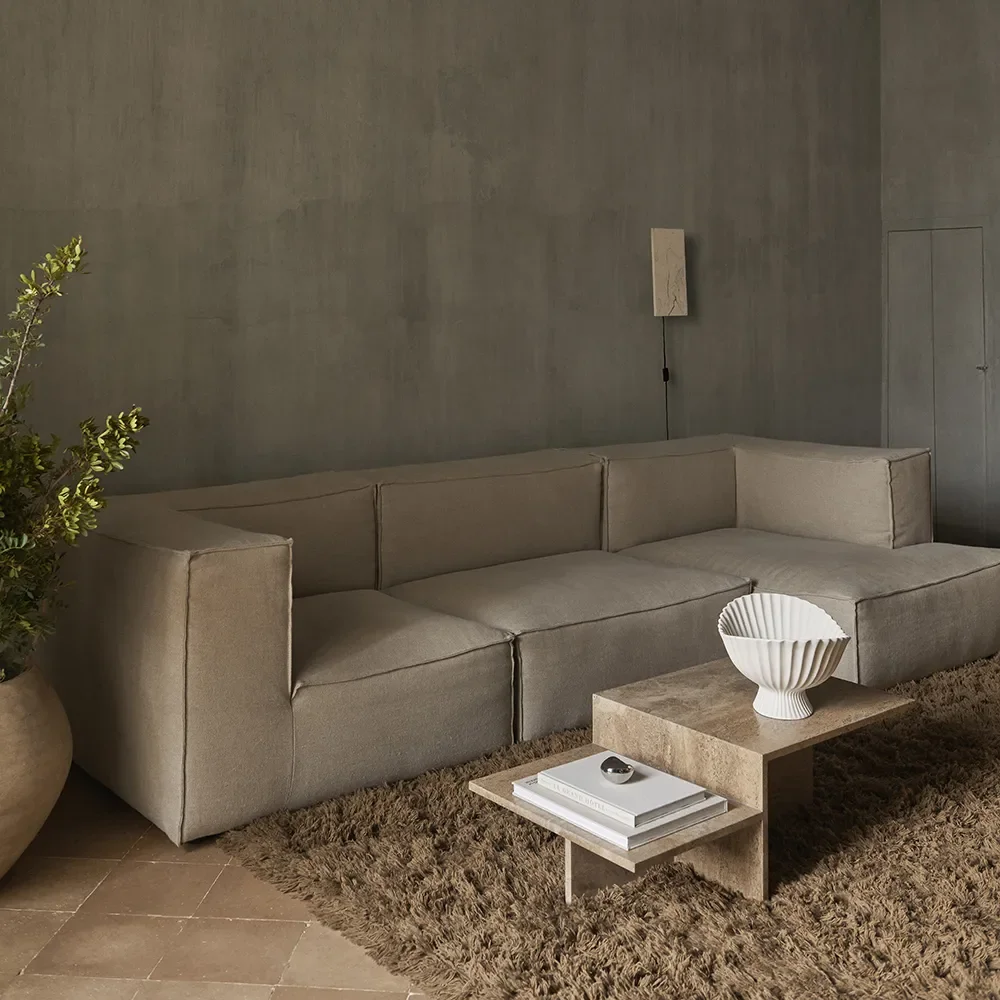 Distinct Couchtisch - Dark Brown Travertine