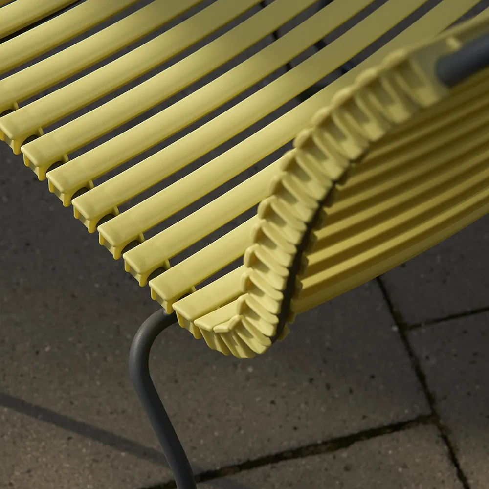 Click Dining chair without armrest Lemon zest. Frame: Grey