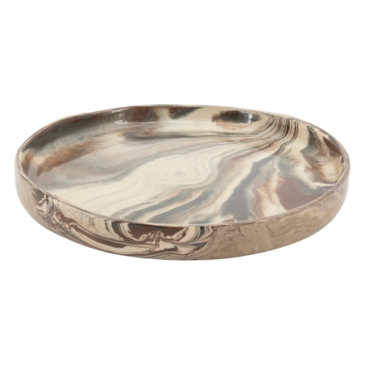 Plate Nagara small 28x28x3,5 cm Steinzeug Multicolour