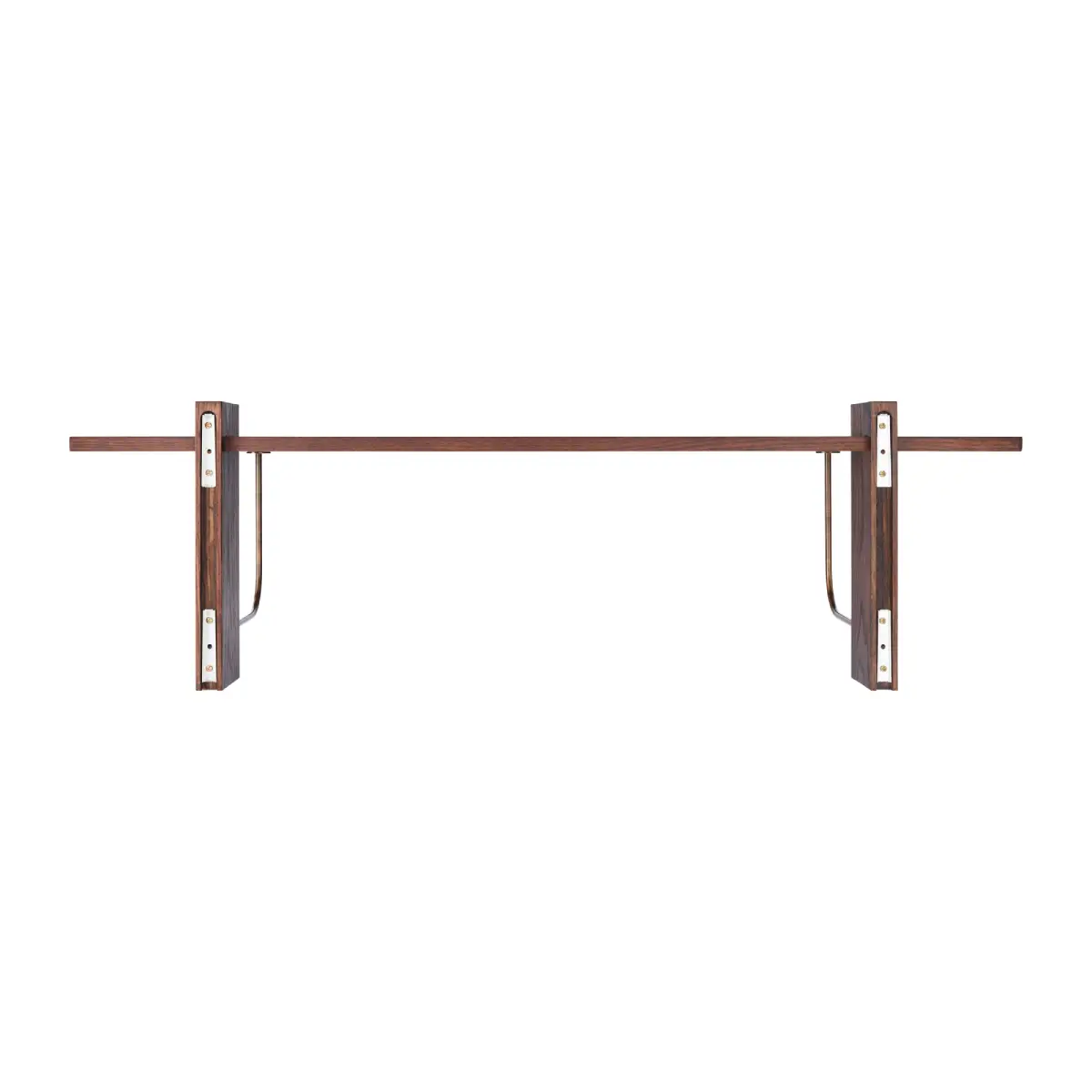 Wandmontierter Schreibtisch mit Konsole, dunkle Eiche