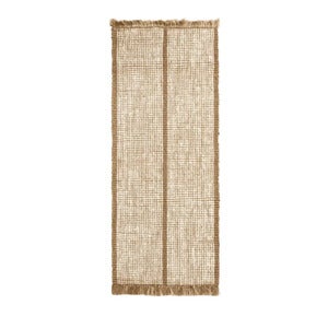 Athens Handgewebter Juteteppich 80x200 cm- Natural/Off-whi
