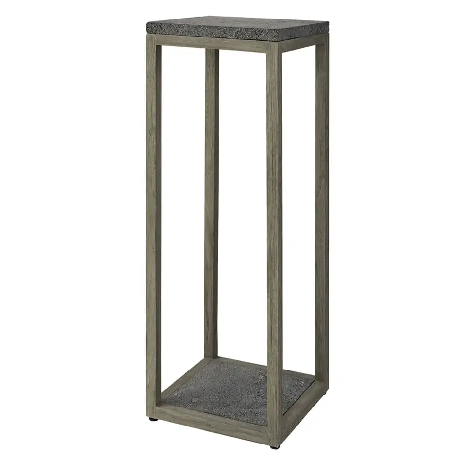 Torre Pedestal 100 cm Teak/Lavastein