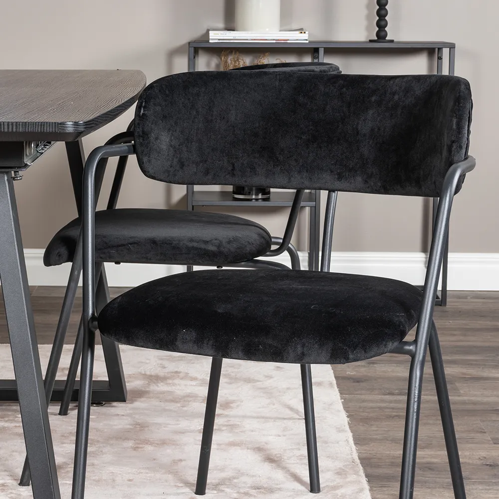 Arrow Dining Chair Schwarz 2er-Pack