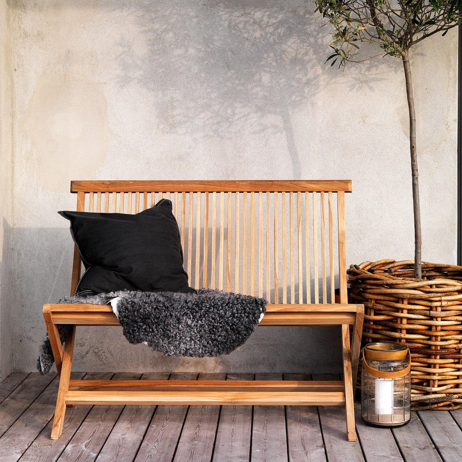 Turin 2-Sitzer Sofa Teakholz