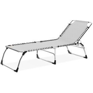 Casanova Sonnenliege weißgrau Aluminium/Textilene