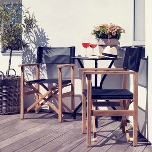 Drama regiestuhl schwarz / teak