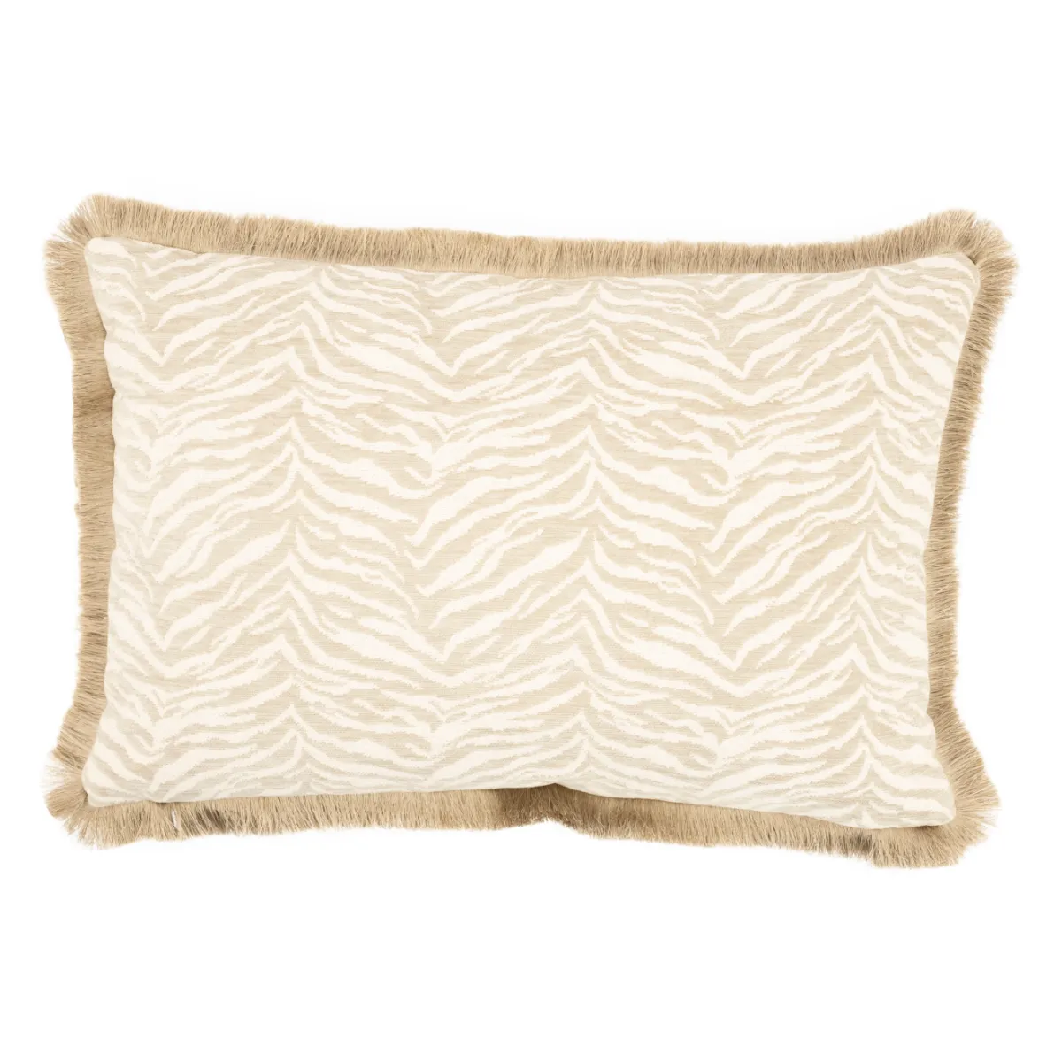 Dekokissen mit Fransen Tigra Beige 40x60 cm