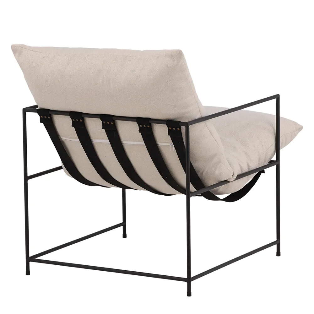 Sedalia Sessel Weiß Leinen