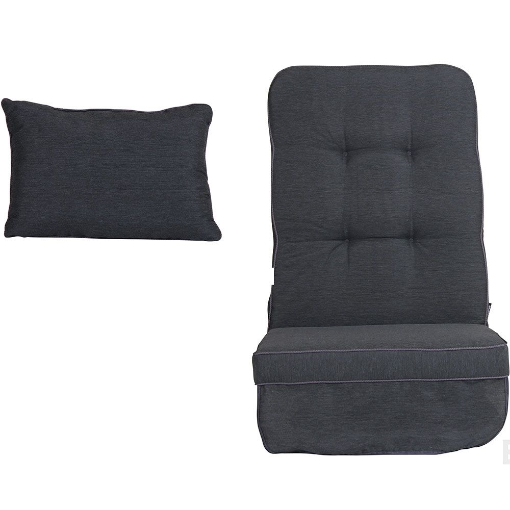 hängemattekissen Hohe Rückenlehne Anthrazit Grau