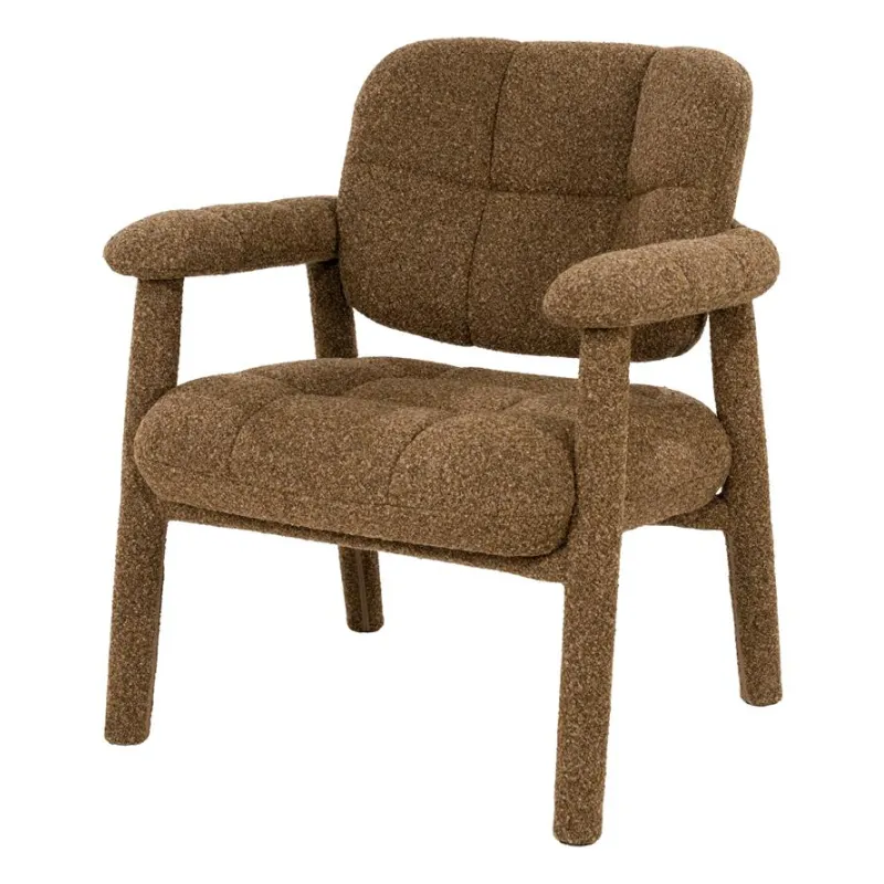 Knox Loungesessel 71,5x73x81 cm Metall & Stoff Braun
