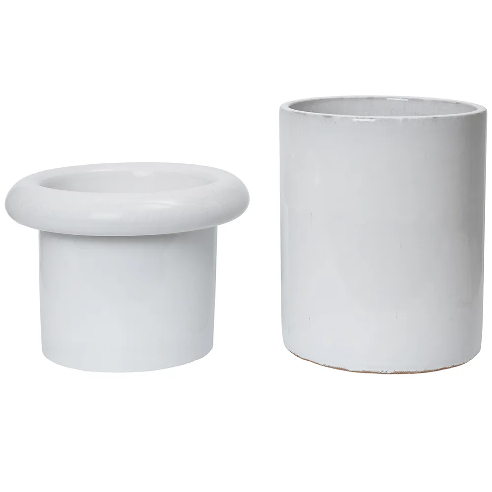 Rollo Übertopf H36 cm White