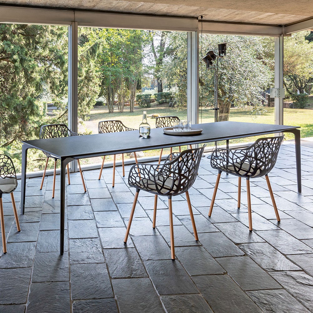 ALLSIZE - TABLE 221x101h74 GRES Metallic Grey / Gres Night