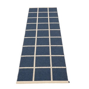Gewebter Teppich Criss Dark Blue 70x225 cm