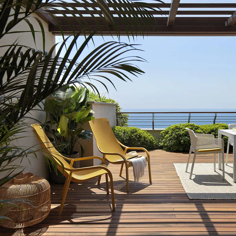 Net lounge armchair Corallo