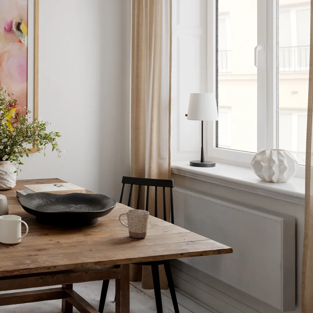 Lumi Tischleuchte H: 48,5cm schwarz/weiss