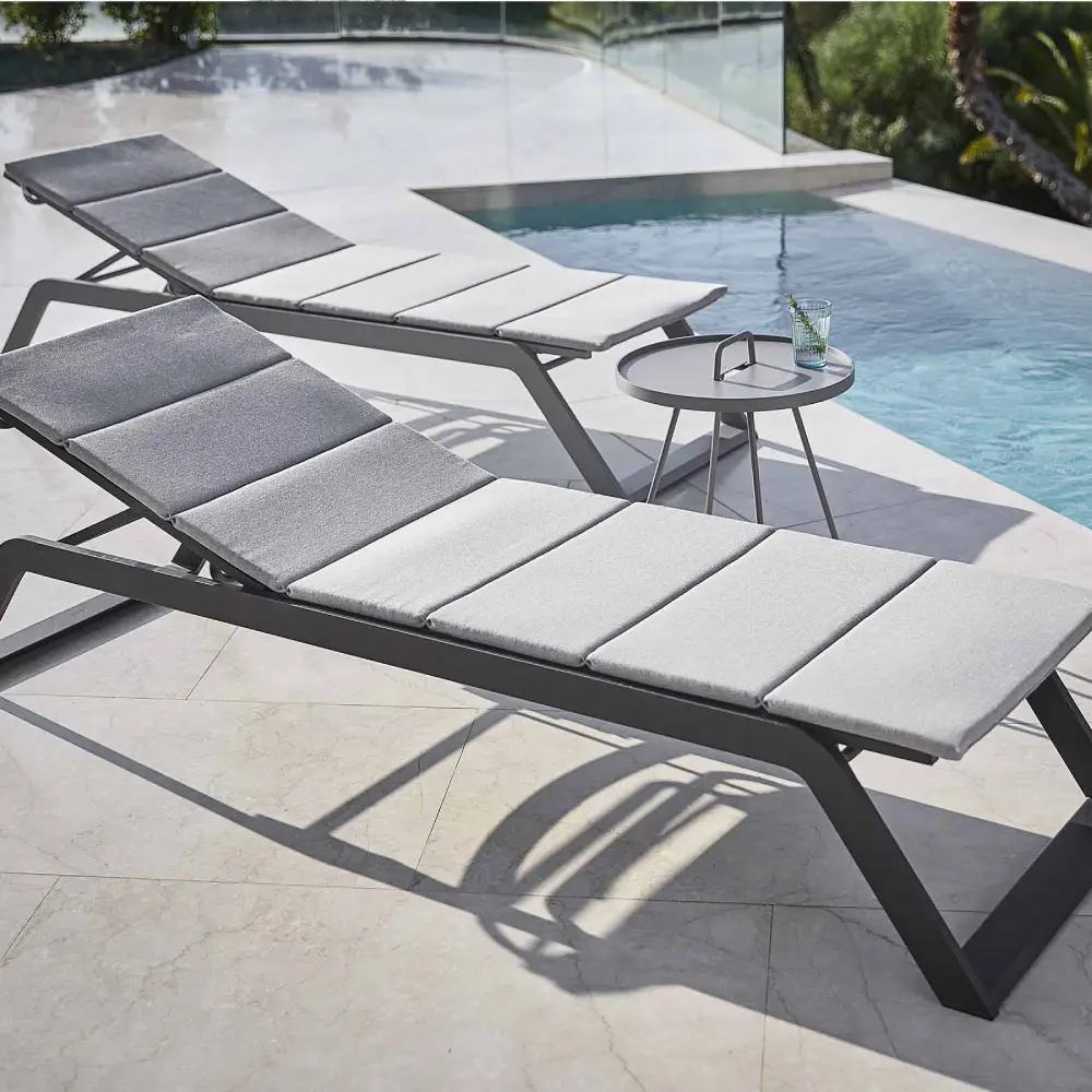 Siesta Sonnenliegenkissen Hellgrau