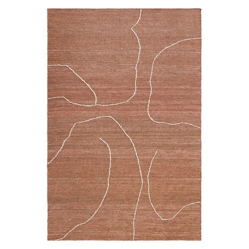 Handgewebter Teppich aus Jute Gesso Terracotta 170x240 cm