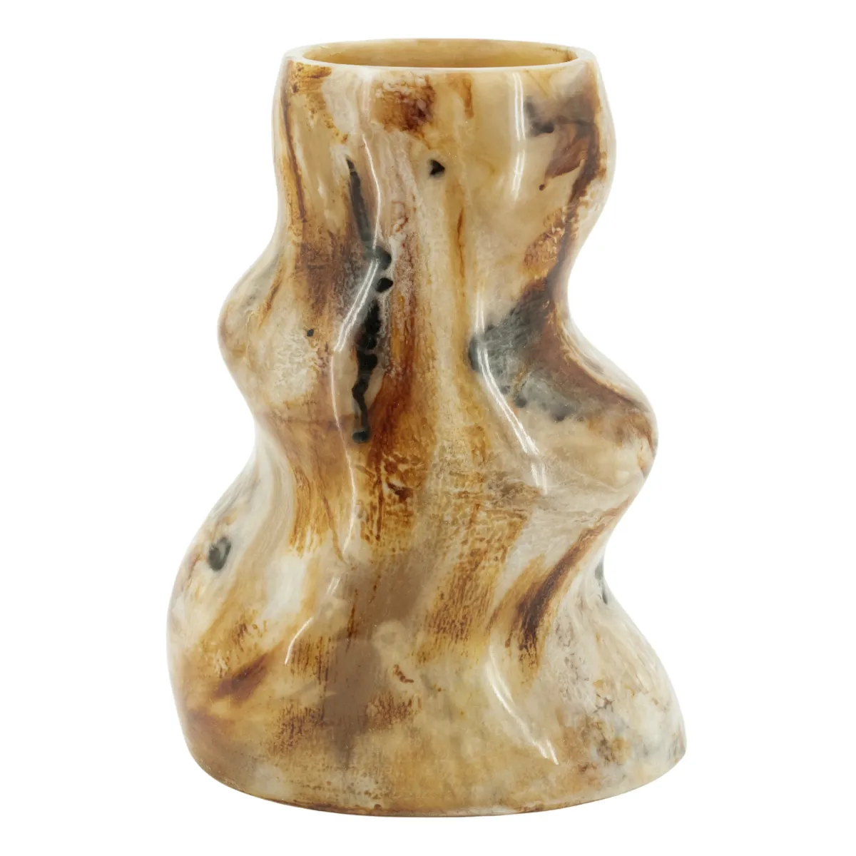 Stonea 1 Vase 19x17x26 cm Kunstharz braun