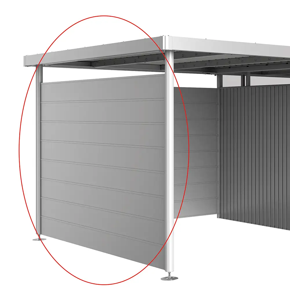 Seitenwände für Seitendach Größe H2, silbermetallic