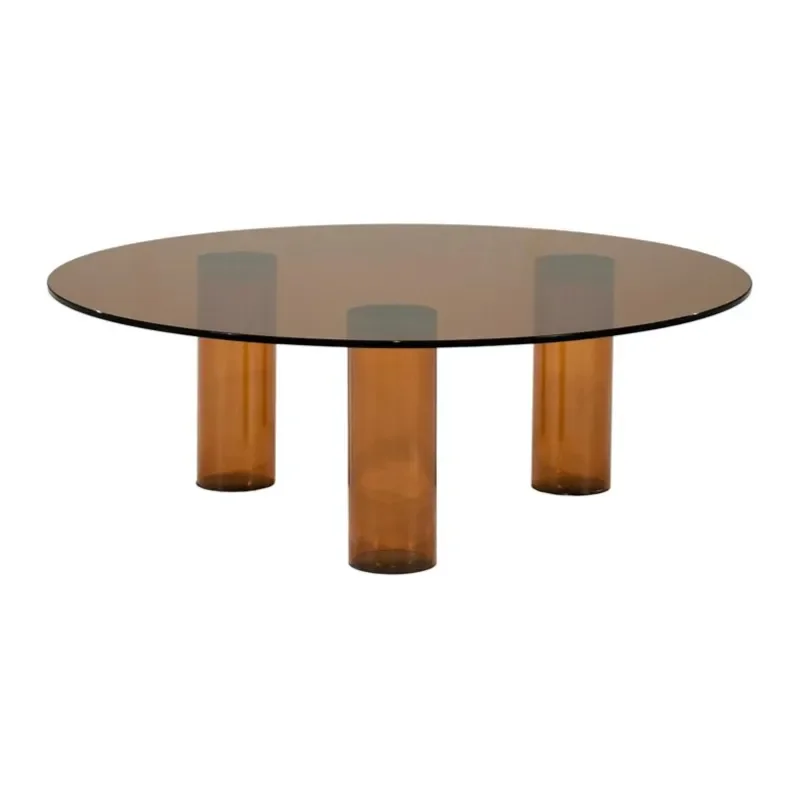Aero Couchtisch 100x100x35 cm Kunstharz braun