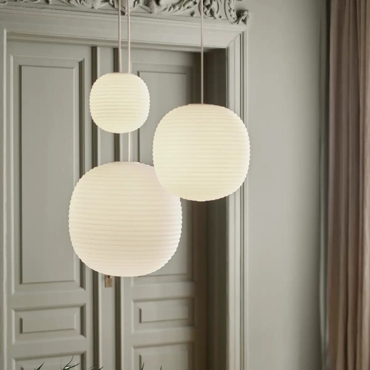 Lantern Pendelleuchte Ø20 Weißes Opalglas