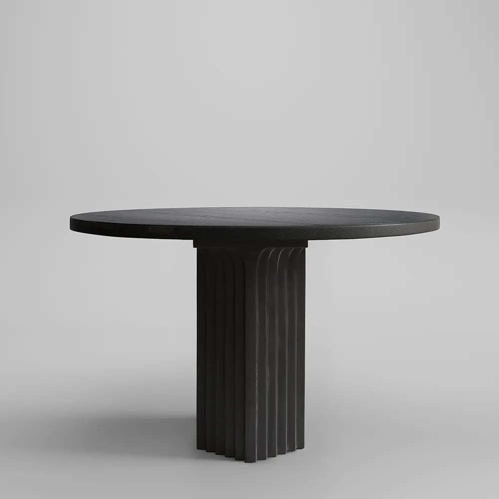 Arc Esstisch, Ø120 - Kaffeebraune Eiche