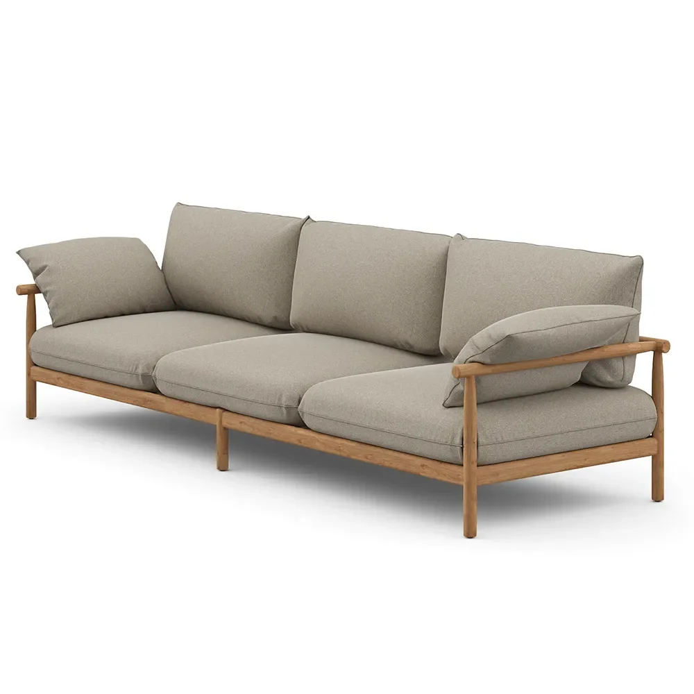 TIBBO 3-Sitzer Sofa BPM teak 0205 vulcano matte 0122