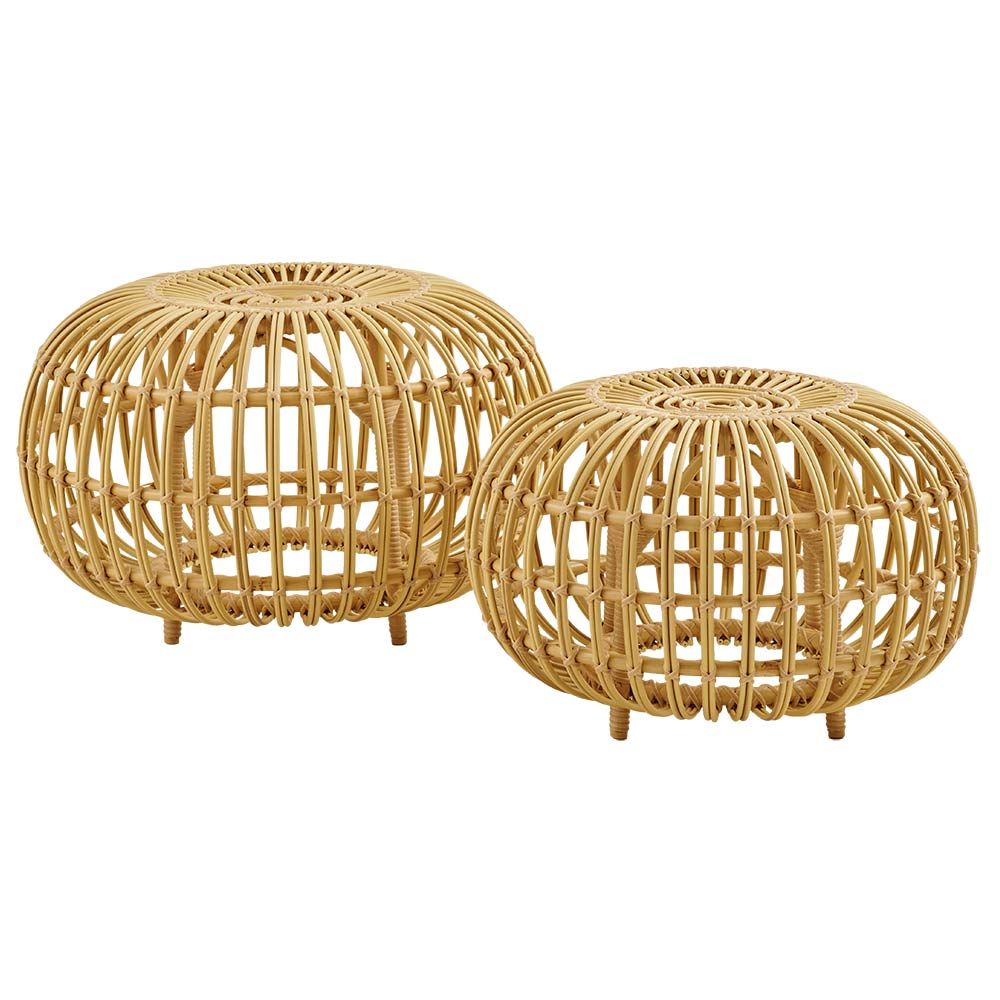 Hocker Ø55 cm Natur Rattan
