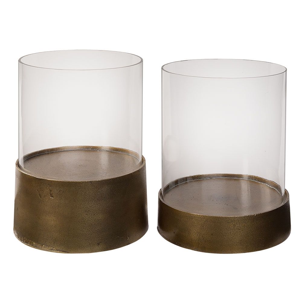 Kerzenlaternen Celano Messing antik