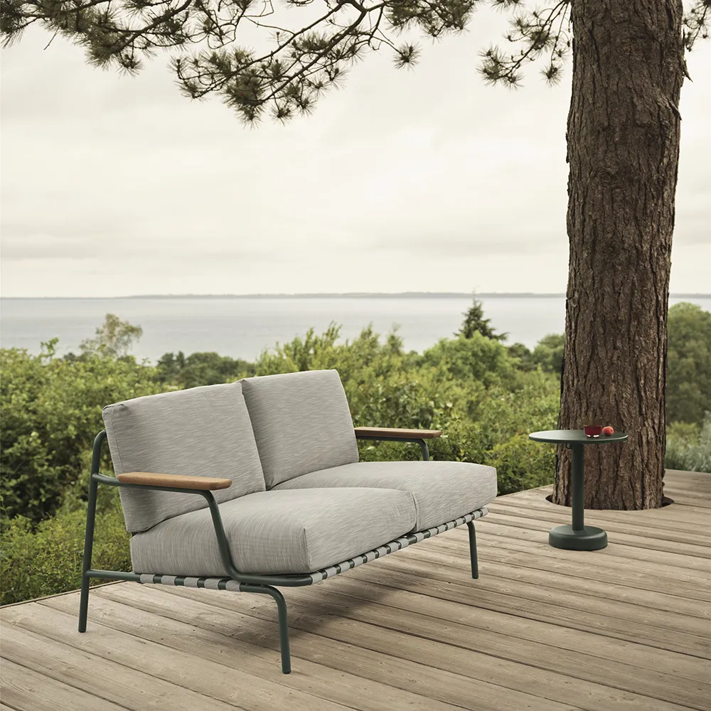 Settle 2-Sitzer Sofa Ribbed Weave 2/Dark Green 