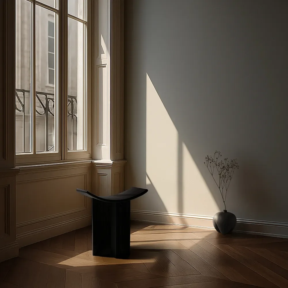 Brutus Hocker – Kaffeebraune Eiche