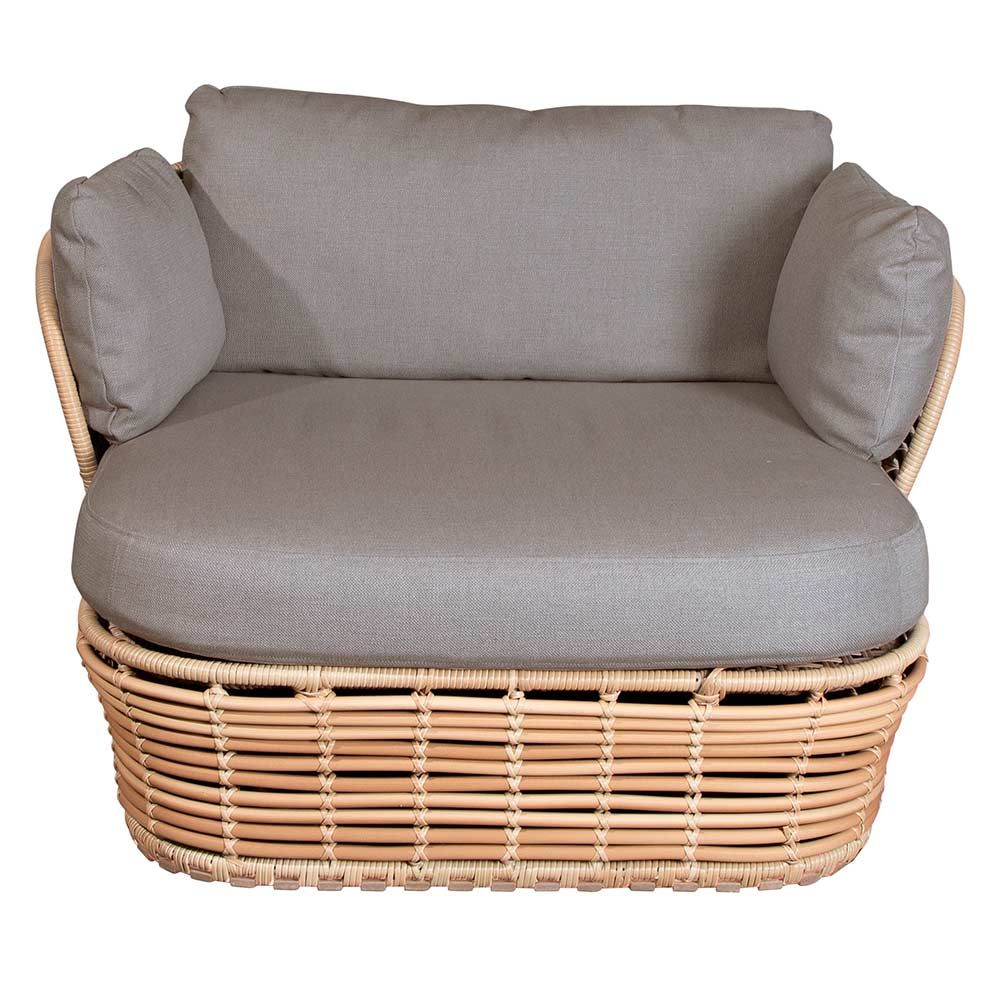 Lounge Sessel Basket Naturgeflecht Inkl Light Cane Line Airtouch Kissen Set