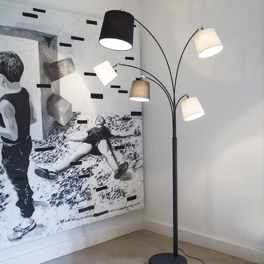 Foggy Stehleuchte 5 Sand schwarz