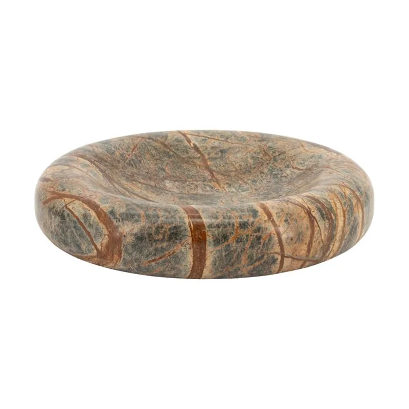 Donut small Schale 25x25x5 cm Marmor Braun