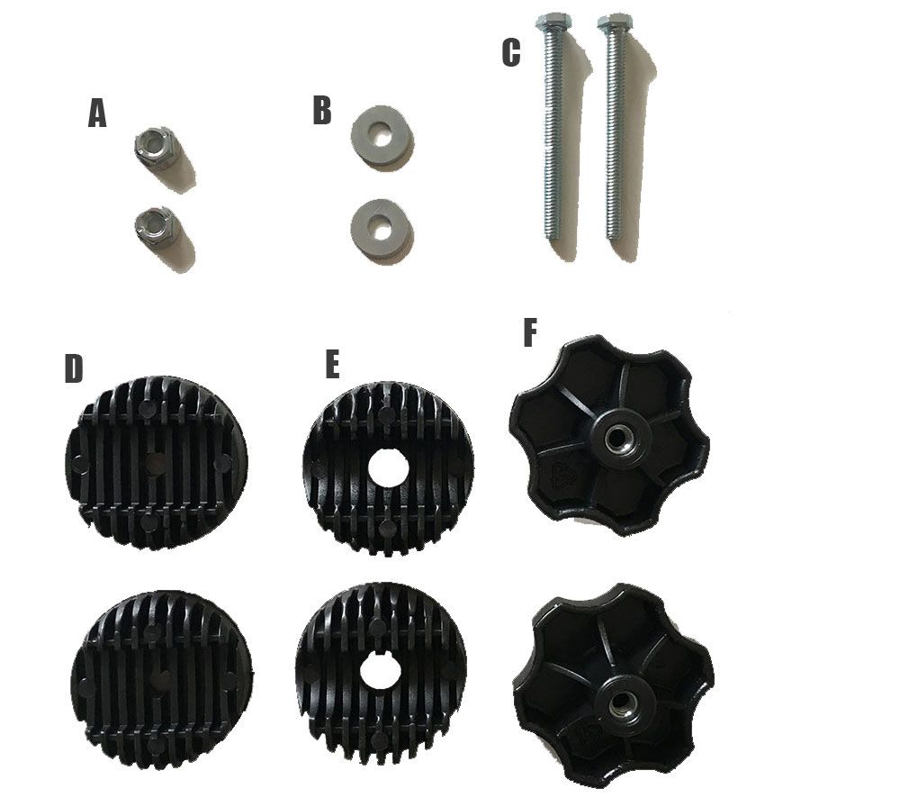 Schraubensatz + Kunststoffknöpfe für Dachträger für wien hängematte schwarz 