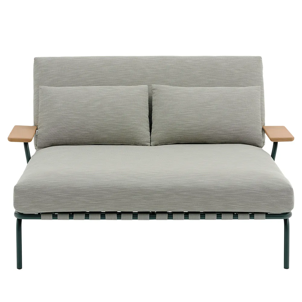 Loungebed Settle mit Armlehnen Dark Green