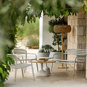 Illusion Glow stehleuchte m/natural Weave Teak